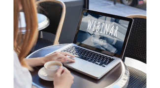 Webinar on a lap top computer